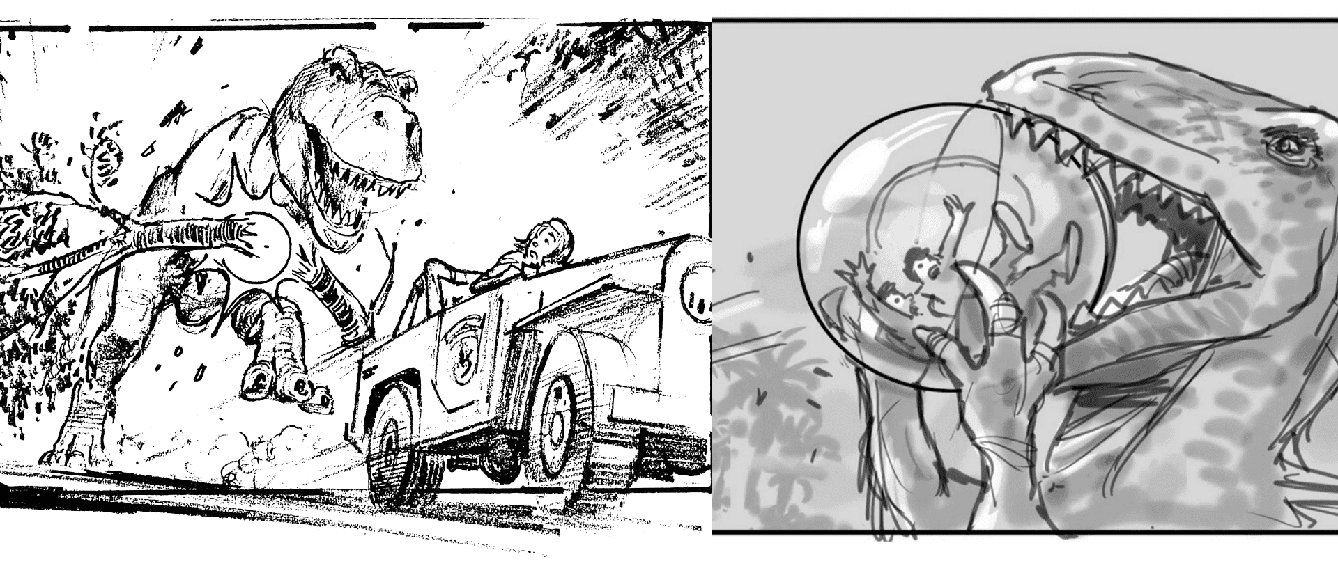4-Part Interview With Storyboard Artist David Lowery Unveils New Art & Details From The Making Of The ‘Jurassic’ Films!